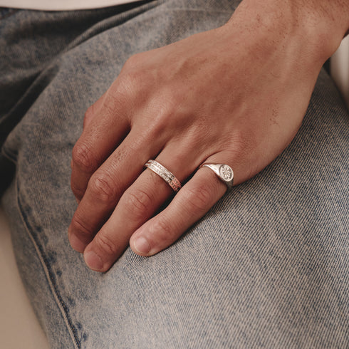 Mens 2ct G/Vs Diamond Platinum Full Band Ring